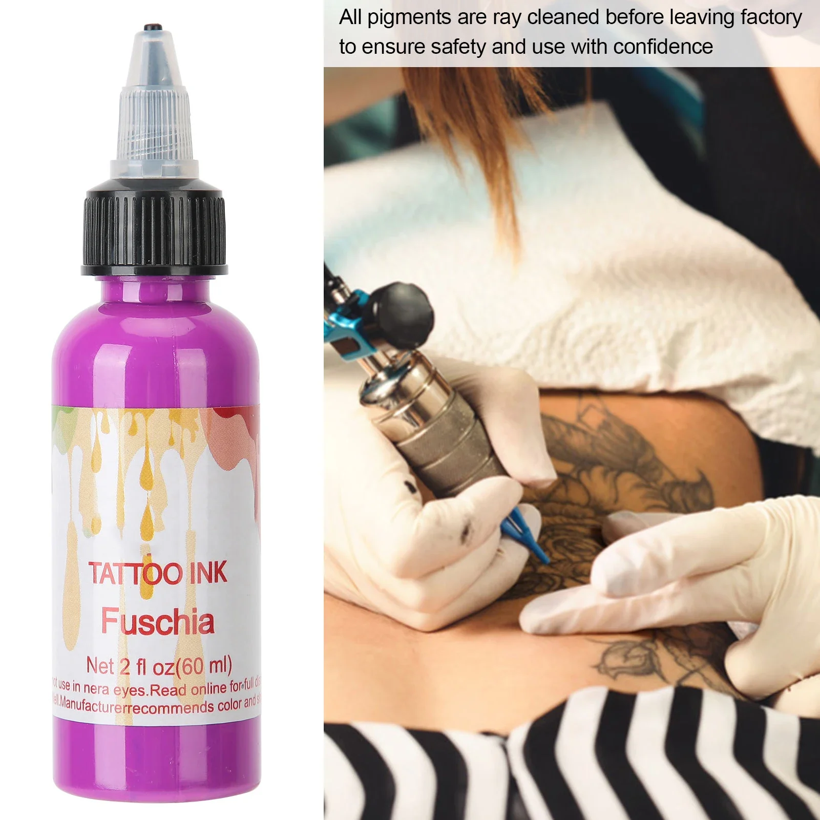 60ml/Bottle Safe Tattoo Ink Microblading Pigment Safe Professional Long Lasting Colorful Makeup Paints Accesories for Body Arts