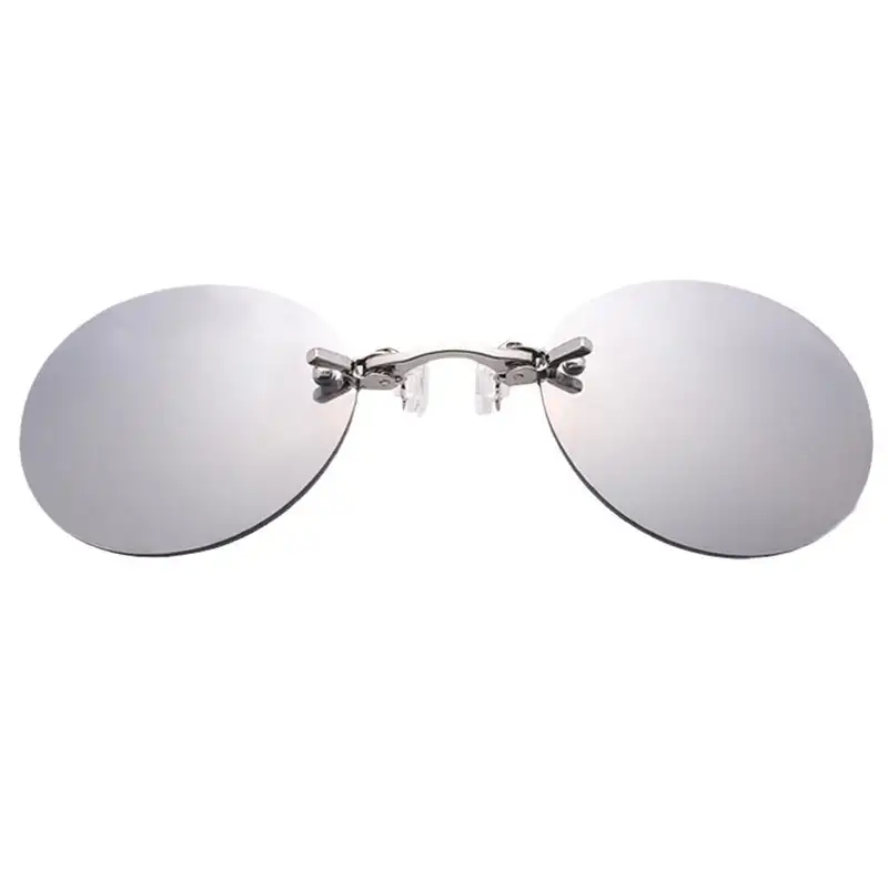 4Colors Clip On Nose Glasses Round Rimless Matrix Morpheus Sunglasses Mini Frameless Vintage Men Eyeglasses - Image 4