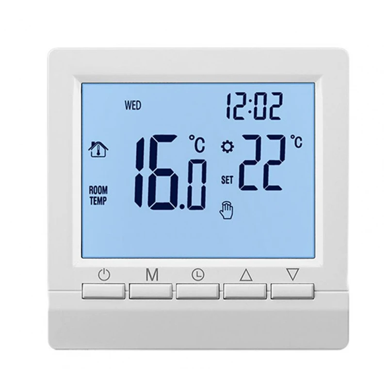 

Smart Home Thermostat With Backlight LCD Large Screen Wall Room Heating Temperature Controller White Light