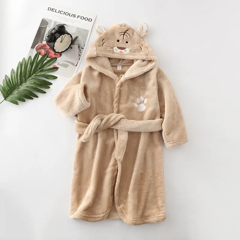 Autumn Winter Kids Clothes Boys Girls Bathrobe Baby Bath Robe Panda Robes Children's Sleepwear Pajamas for Teenager 100-150CM