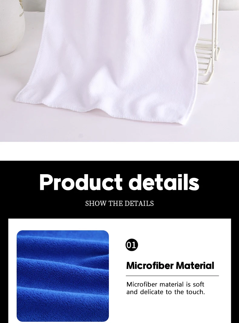 Description Picture 5 of item2Pc Gray Quick-drying Towel Microfiber Face Towel Cleaning Multi-purpose Towel for Home Kitchen Car Wash