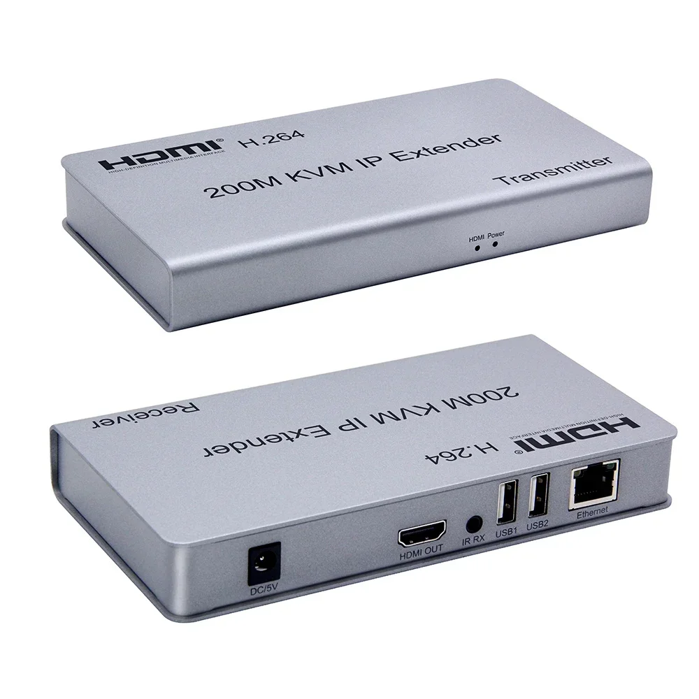 

H.264 1080P 200m HDMI KVM IP Extender Via Cat6 Cable HDMI Rj45 Ethernet Extender Video Transmitter Receiver Can Keyboard Mouse