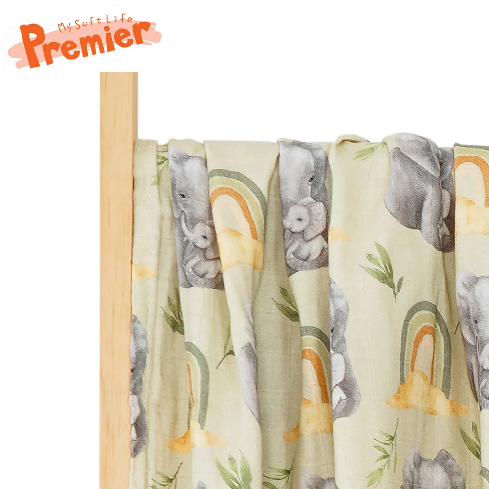 Kangobaby #My Soft Life# New Arrival Premier Bamboo Cotton Baby Muslin Swaddle Blanket Newborn Wrap Infant Bath Towel 120x110cm