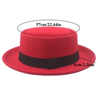 New Winter Gentleman Bowler Hats Autumn Flat Top Hat Retro Men Fedoras Wide Brim Jazz Cap Man Elegant Round Hat Outdoor Sun Hats 4