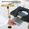 Commode Toilet Seat Adjustable Height Bath Chair for Elderly Disabled Shower Chair for Inside Shower Bathtub Portable Toilet 2