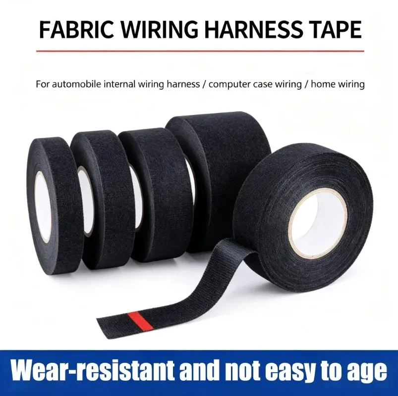 절연, 소음 감소, 난연, 고온 내성 자동차용 플란넬 배선 테이프