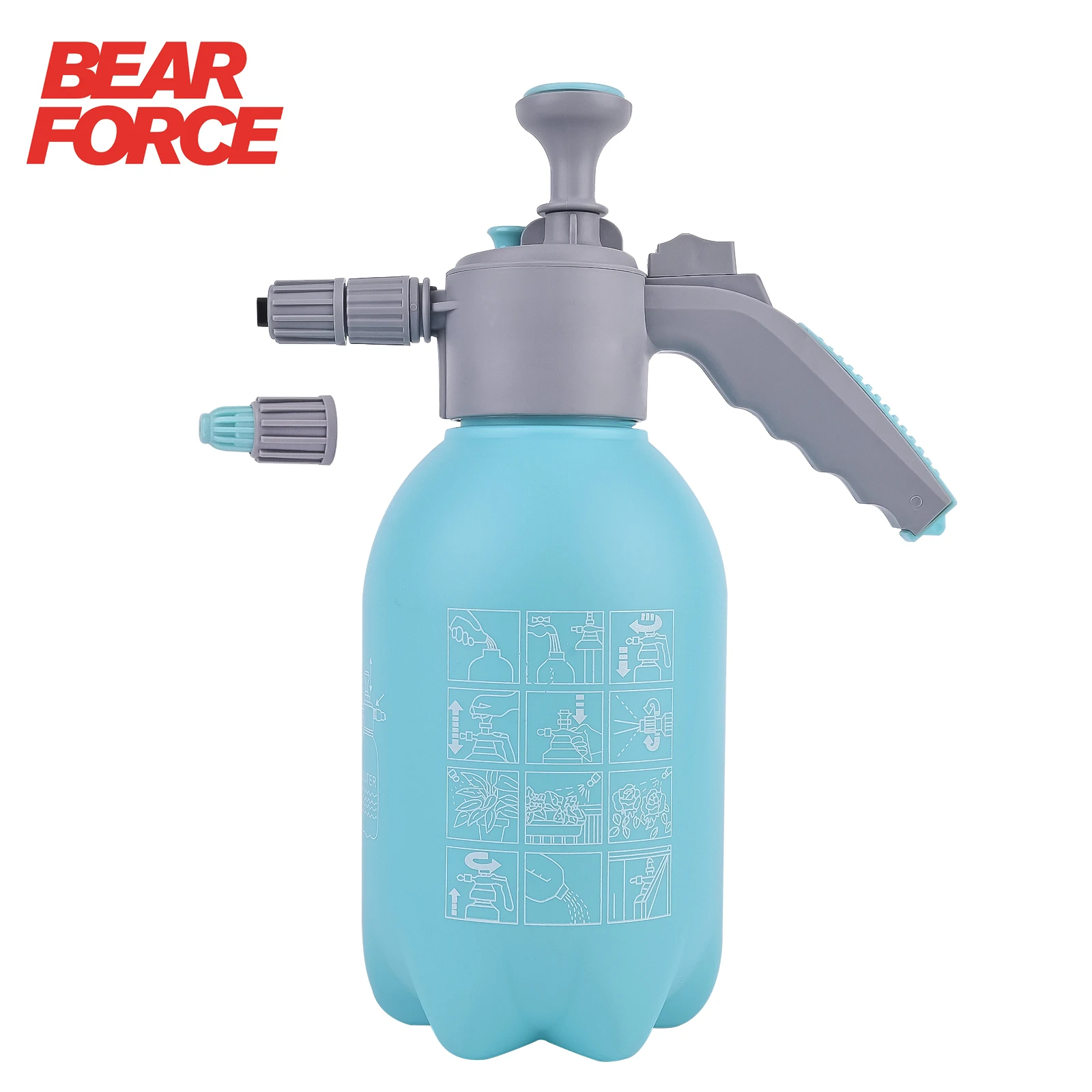 폼 펌프 블래스터 2L, 자동차 세차 폼 캐논, 두 개의 조절 가능한 노즐이 있는..