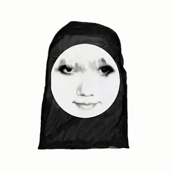Seamless Funny Face Printed Ice Silk Head Scarf - Unisex Halloween Cosplay Sunscreen Mask (CA5)