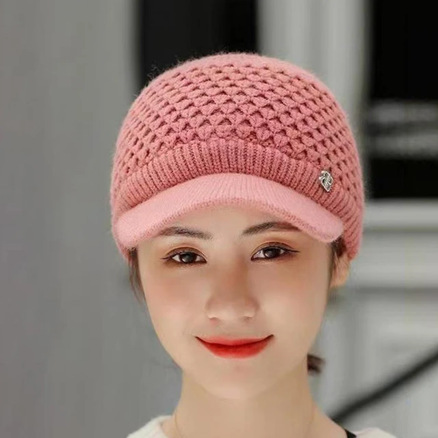 Bonnet en tricot thermique pour femme, chapeau pour femme