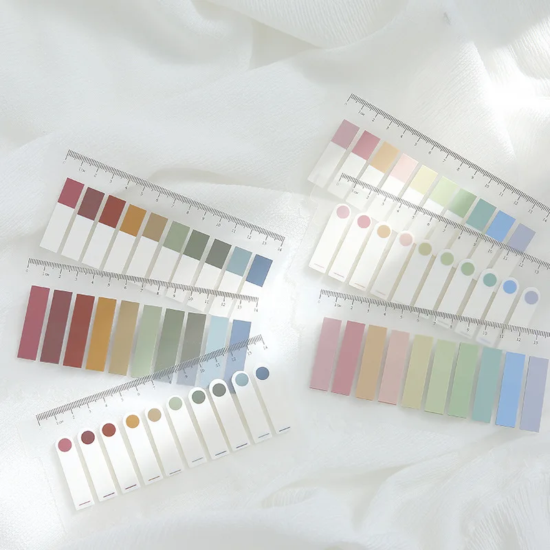 

2 Size Sticky Index Tabs PET Flags Tabs Page Markers Paper Index Bookmark Sticky Notes Office Supplies Stationery Tabs Flags