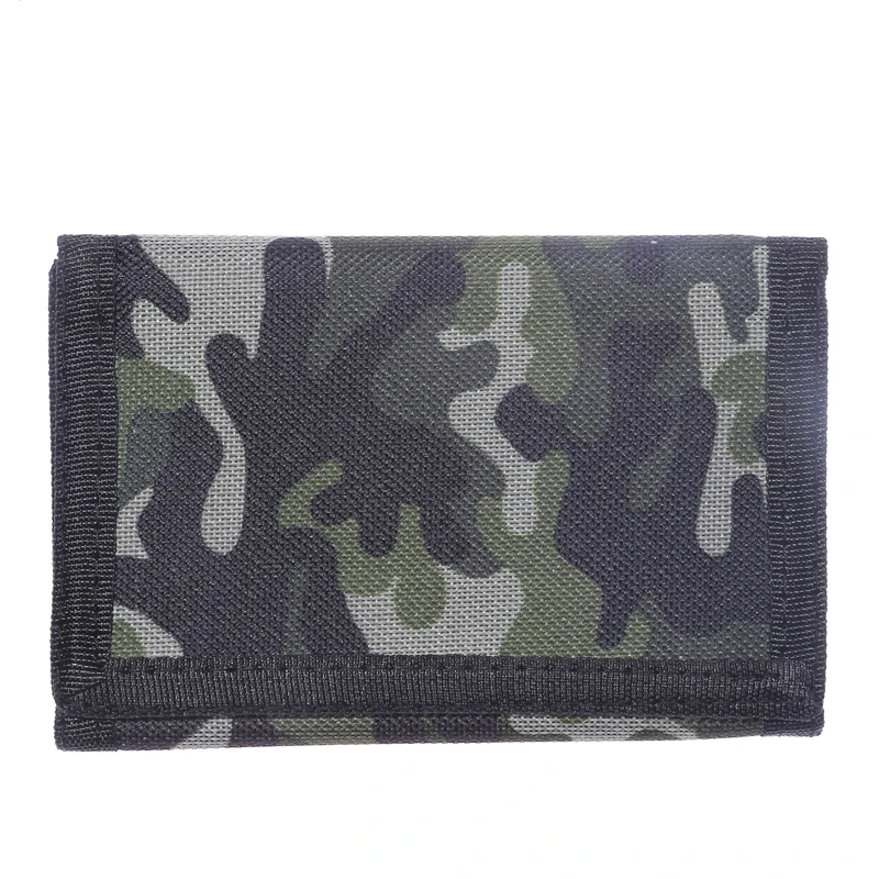 

Men Camouflage Wallets Slim Purse Trifold Sports Wallet Outdoor Canvas Wallets With Zipper Travel Coin Purse Cards Holder Gifts