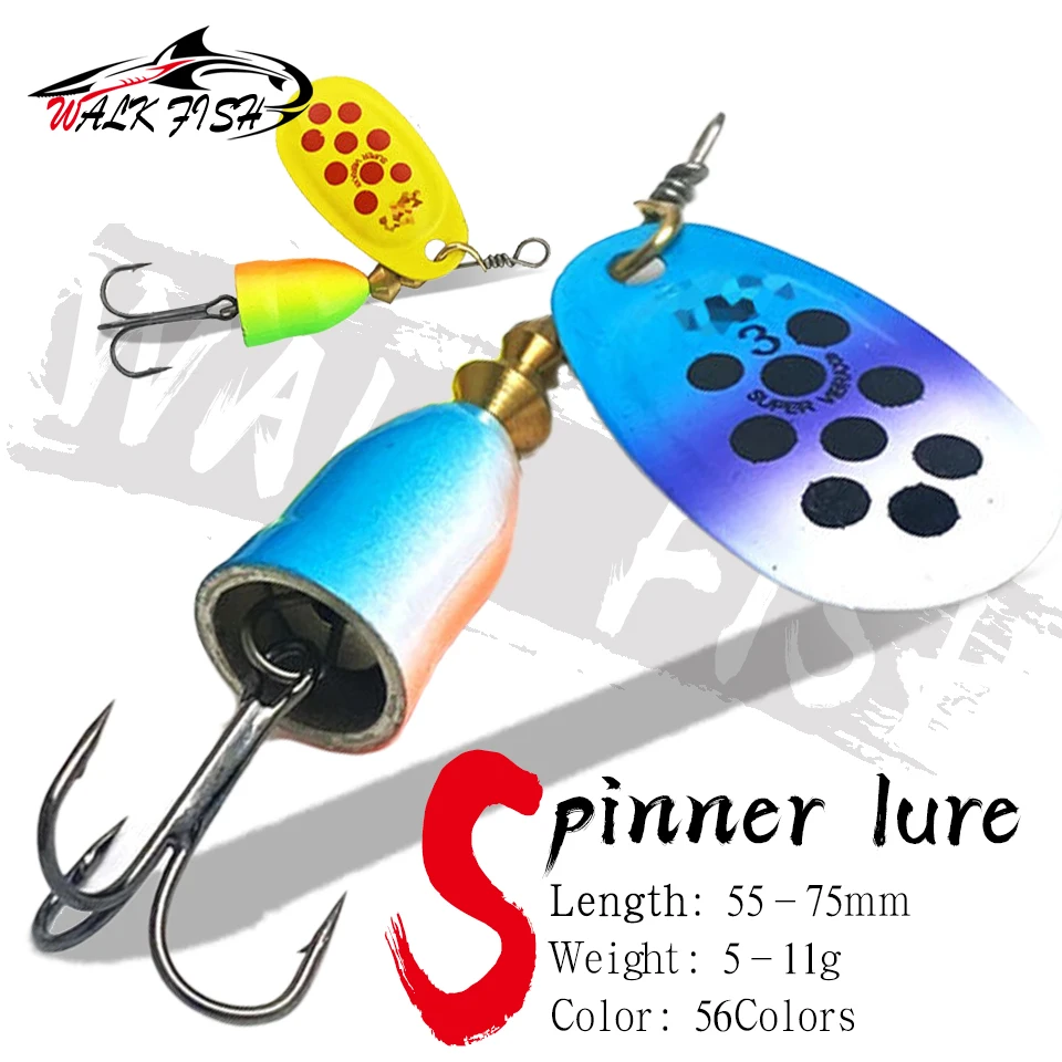 Lot Leurres De Pêche Vintage Métal – Spinners Pour Brochet, Muskie Et Carnassiers