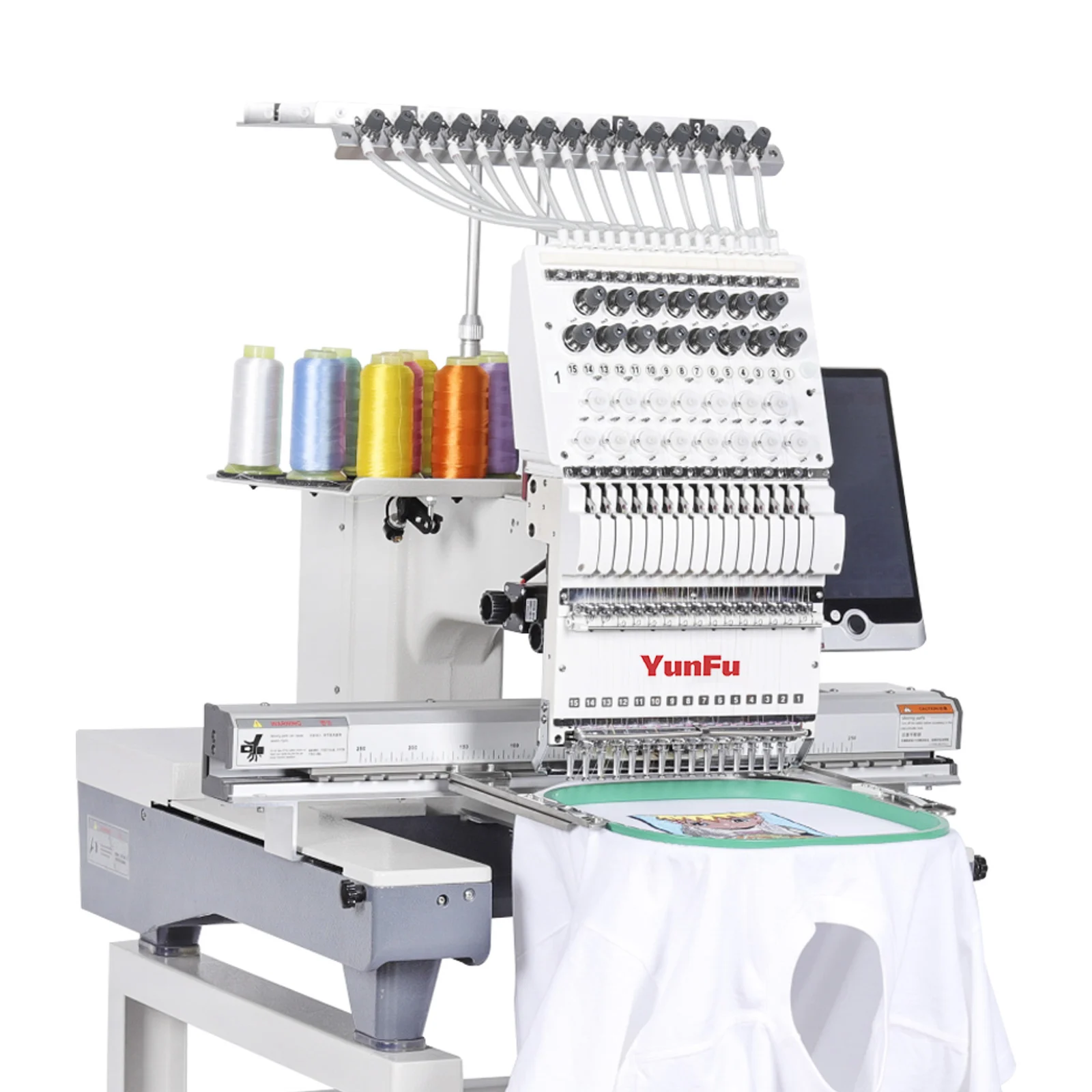 New 2-Year Warranty Single Head Industrial Automatic Digital Embroidery Machine 1200 RPM 350*500mm Computerized Operation 3