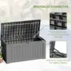 120 Gallon Large Deck Box, Outdoor Lockable Storage Box for Gardening Tools, Waterproof Deck Box for Patio Furniture, 6