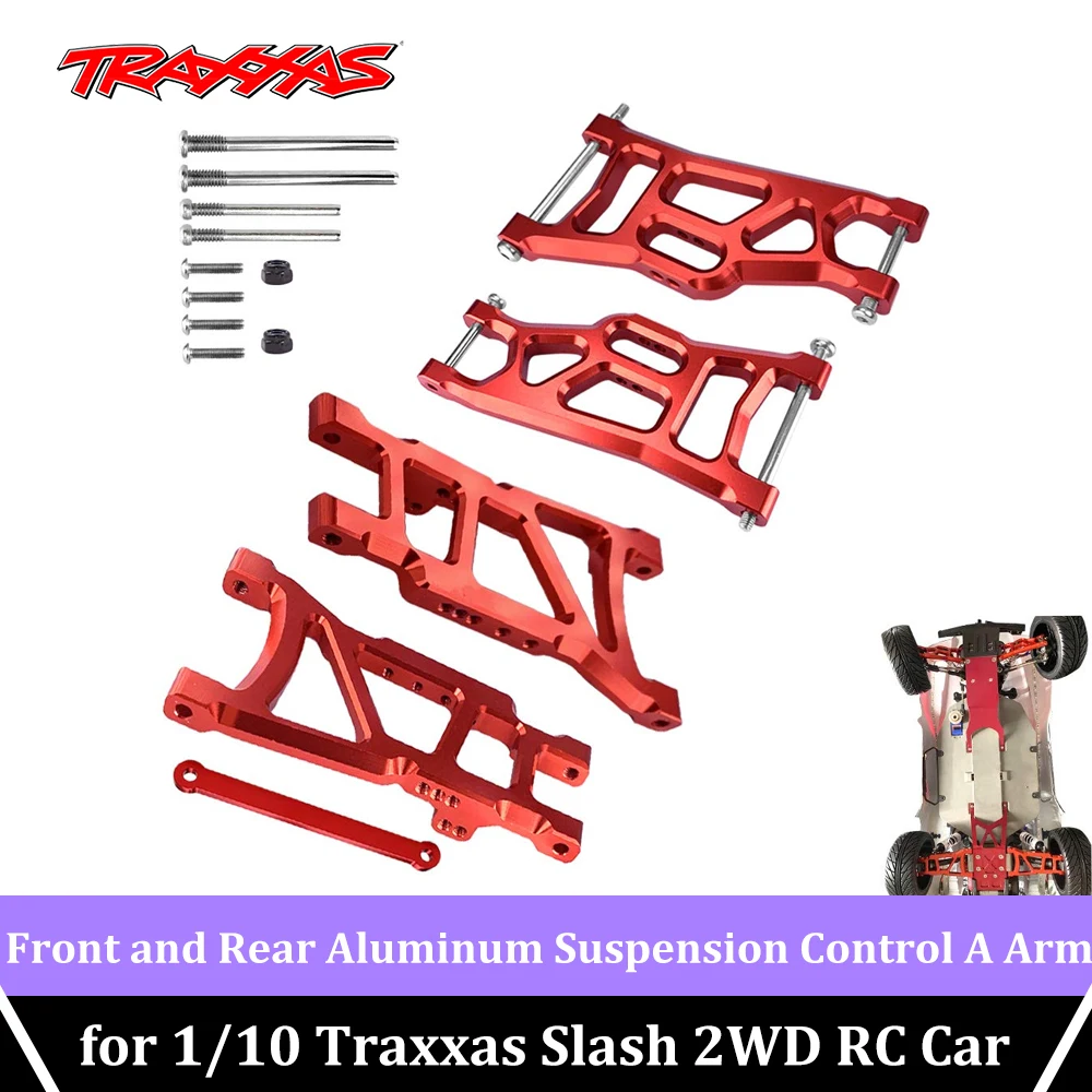 Rc Front And Rear Aluminum Suspension Control A Arm Strap Pull Rod 2555