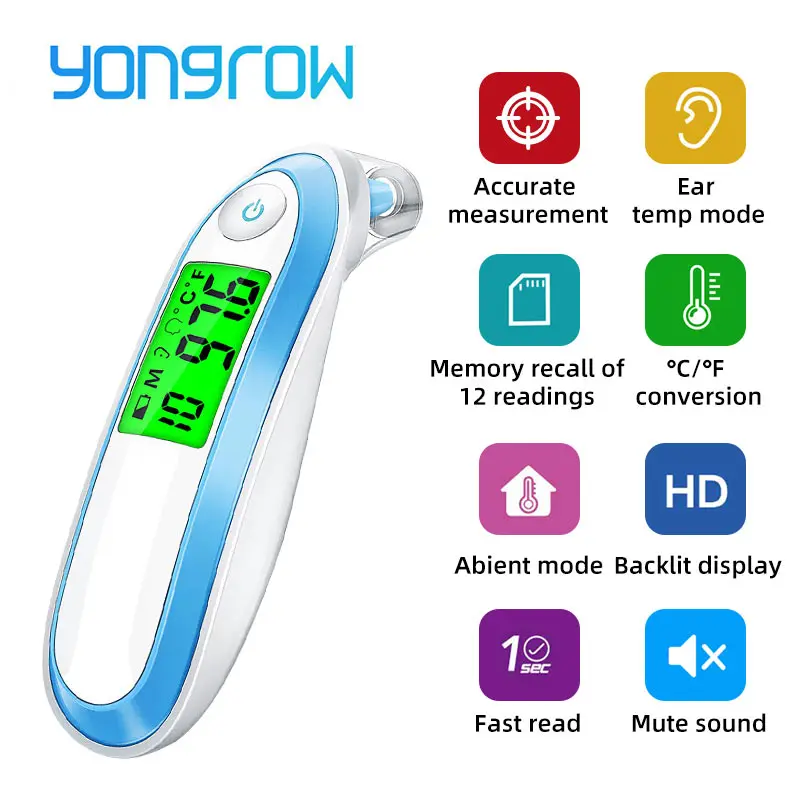

Yongrow Medical Household Infrared Thermometer Baby Adult Medical Ear Thermometer Digital Thermometer Fever Thermometer Baby