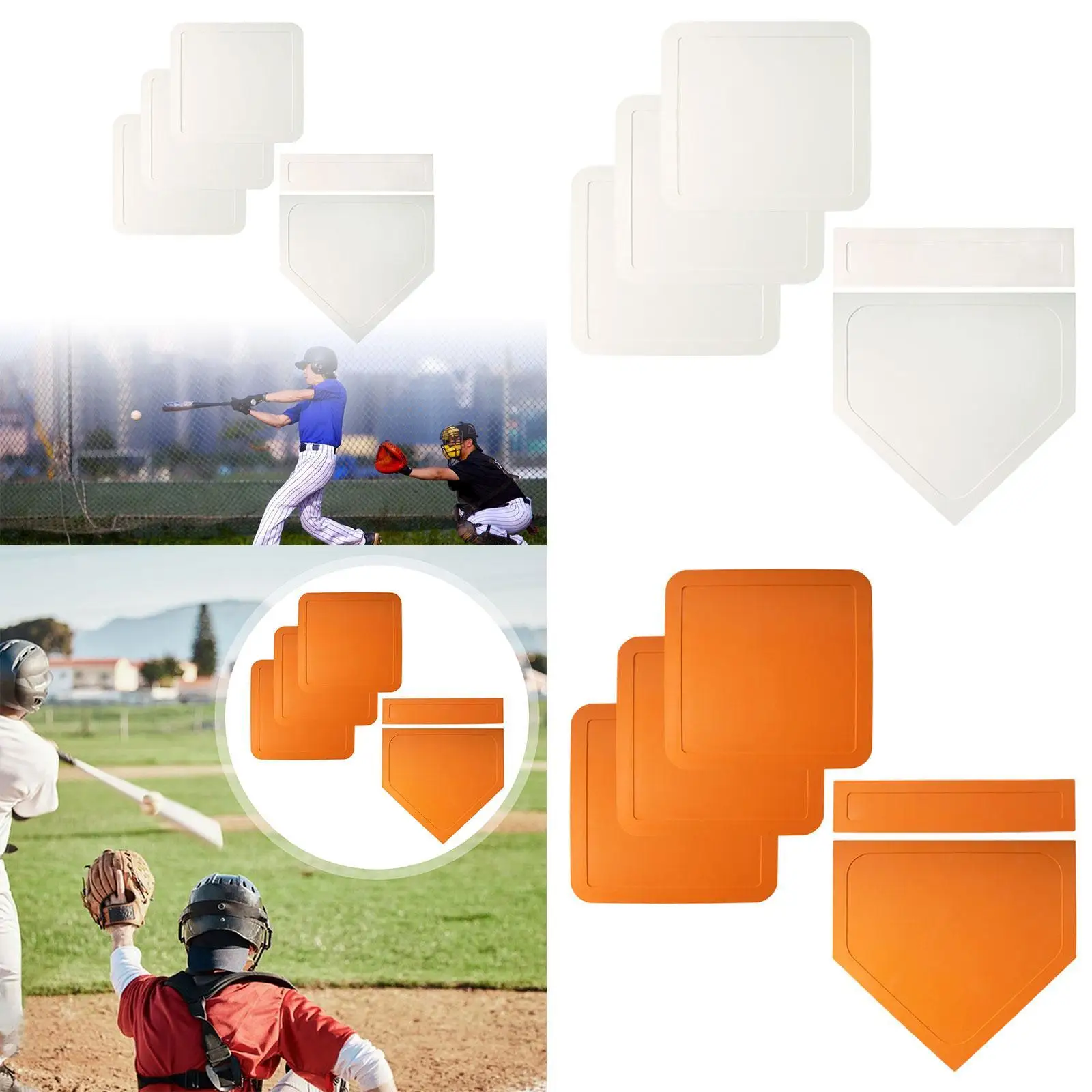 Baseball Softball Bases Set Throw Down Bases for Softball Backyard Game