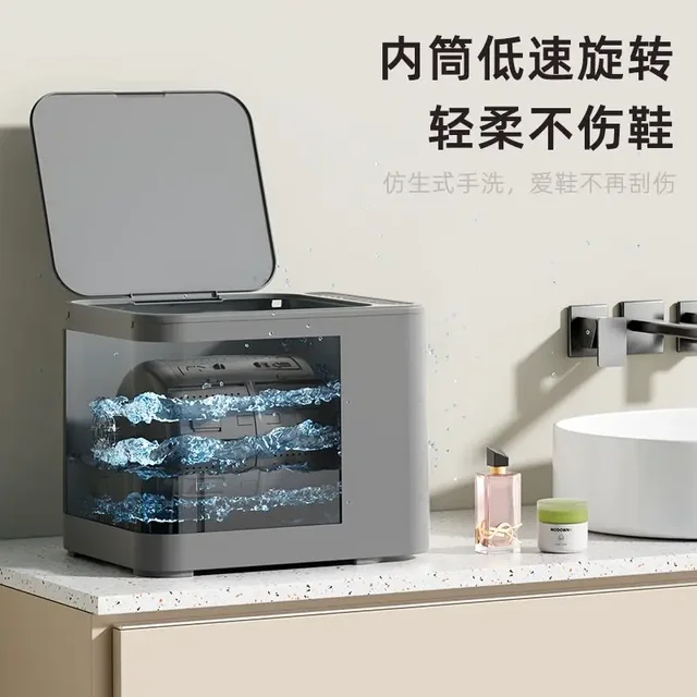 Lavatrice semiautomatica per scarpe Spazzolatrice per scarpe per uso domestico Piccola scarpa con spazzola Douyin 5