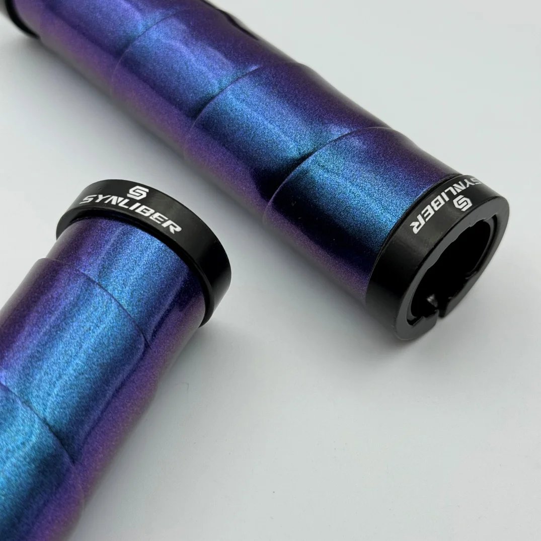 1 Paar doppelseitige Lock-On-Mountainbike-Griffe mit Farbverlauf, für 22,2-mm-Lenker, weich, bequem, stoßdämpfend – Detail 4