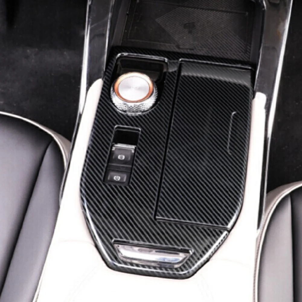 For Haval H6 3th Gen 2020 2021 2022 Accessories Car Gear Shift Center Control Panel Garnish Sticker Stainless Carbon Black Trim