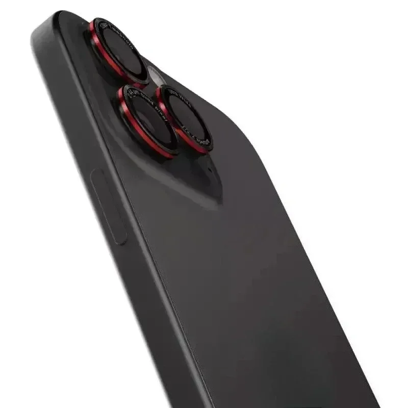 Optik Pro Tempered Glass Lens Protector - Premium Phone Accessory in Black and Red