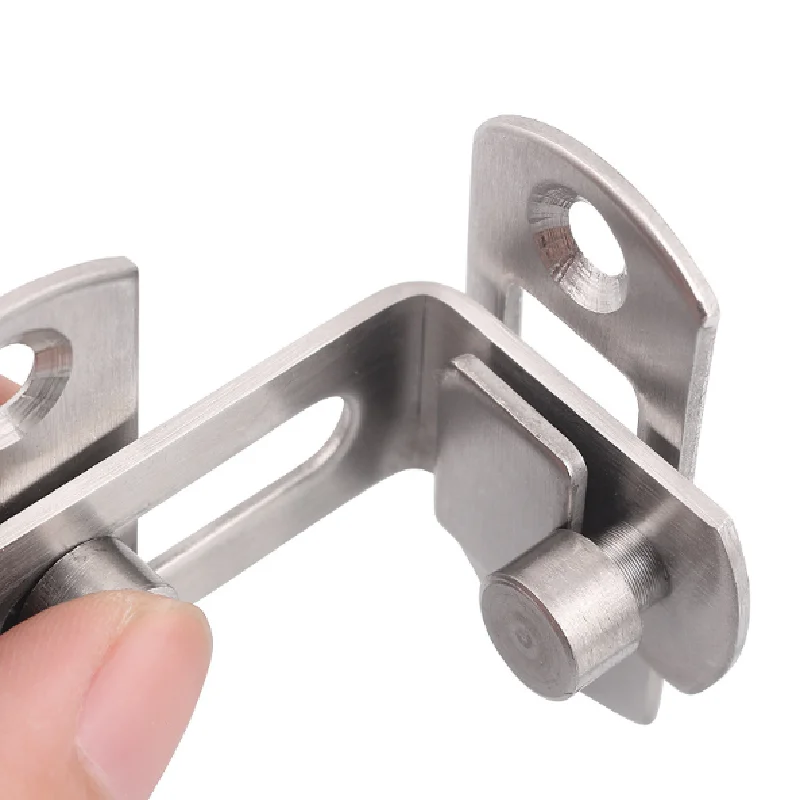 90 Degree Door Buckle Stainless Steel Lock Sliding Door Right Angle Buckle And Window Bathroom Bending Latch door latch