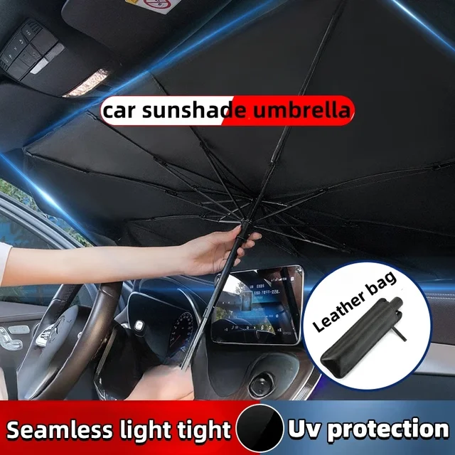 Car Sunshade Umbrella Front Windshield Sun Shade Foldable Parasol Summer UV Protection Car Heat Insulation Auto universal 1