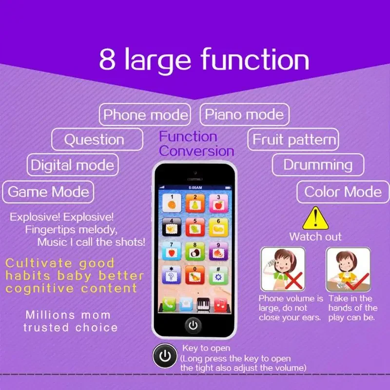 Montessori Baby Cell Phone Toys Educational Toys For Boys Girls Toddler