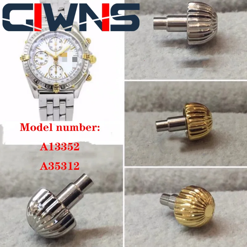 Per Breitling A13352/A35312 Accessori Corona Per Maniglia Dell'Orologio Con Testa A Vite Esterna