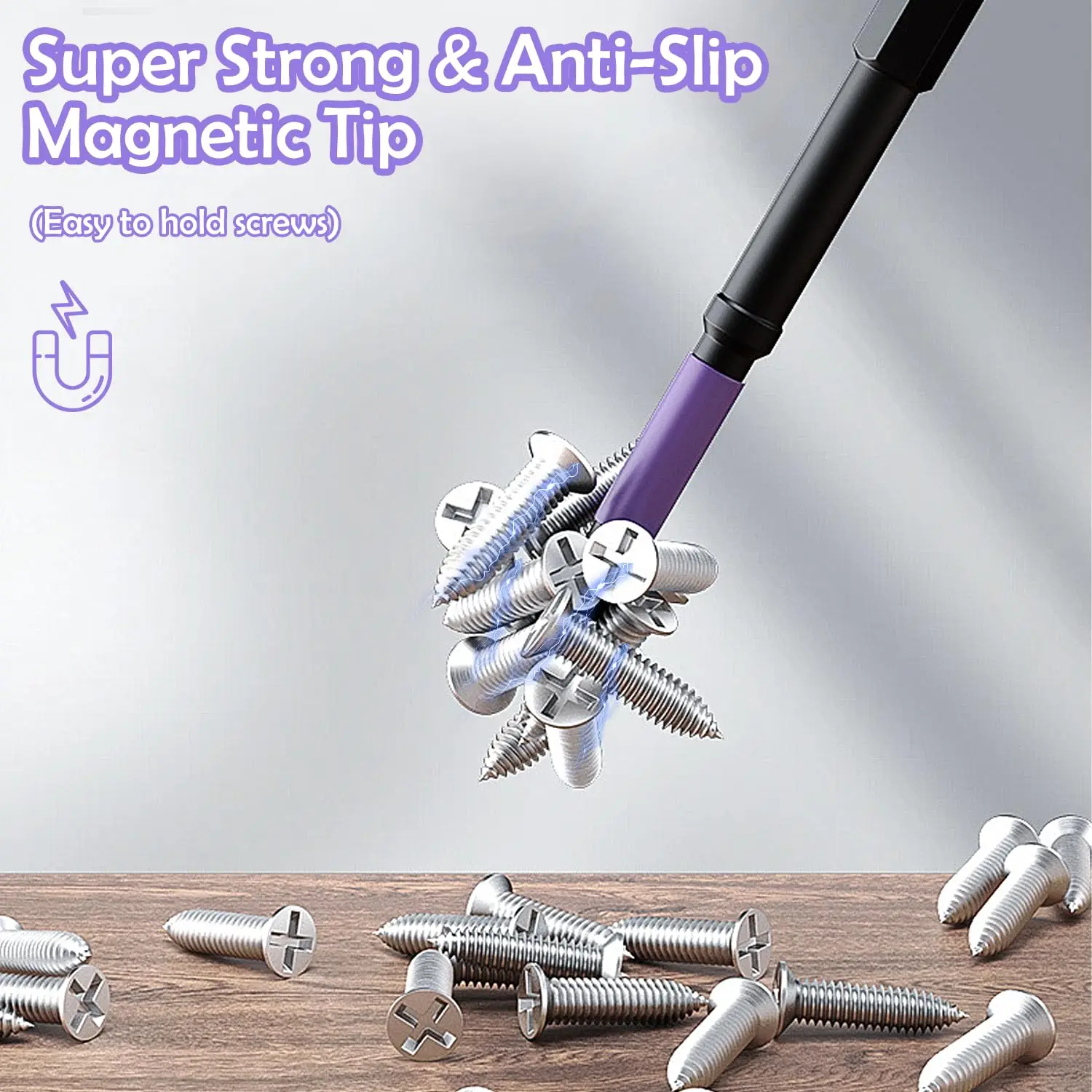 Magnetic Impact Phillips Bit Anti-Slip Long Screwdriver Bit Set Hex Shank Cross Impact Driver Bit for Power Drilling 5
