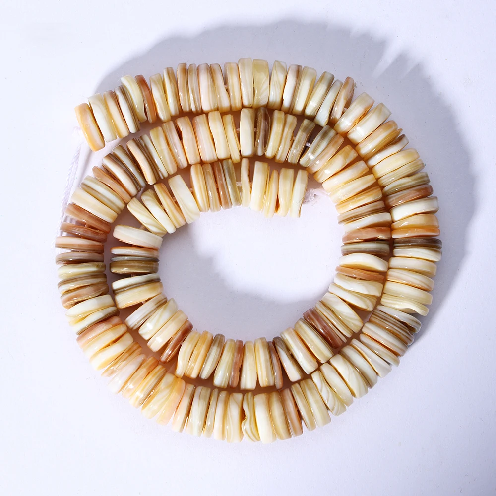 100% Natural Coffee Shell Spacer Beads 6/8/10mm Rondelle Beads For Jewelry Making DIY Bracelets Accessories 15'' 2