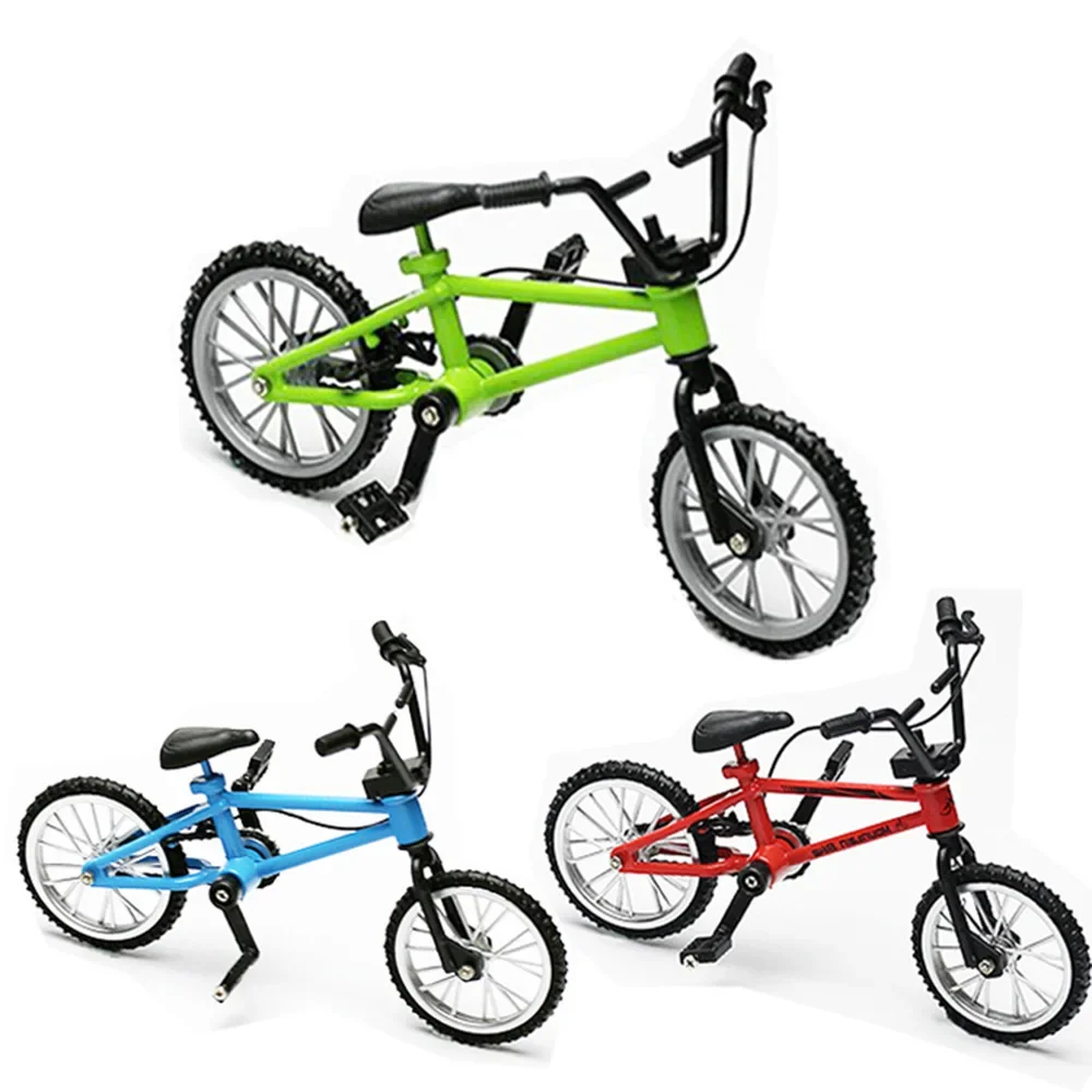 18:1 Retro Alloy Mini Finger BMX Bicycle Assembly Bike Model Toys Gadgets Gift Toys Model Mini Portable Bike For Kid