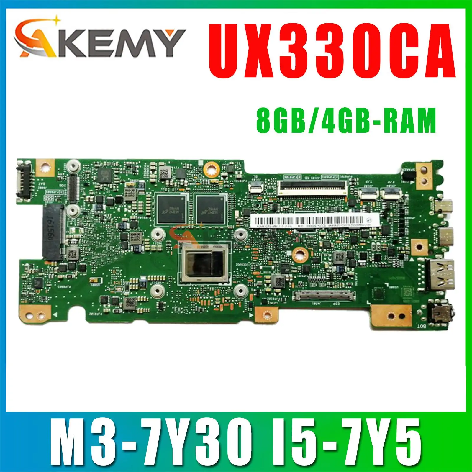 

UX330CA Mainboard For ASUS U330C UX330 UX330C UX330CAK Laptop Motherboard With M3-7Y30 I5-7Y54 8GB/4GB-RAM MAIN BOARD