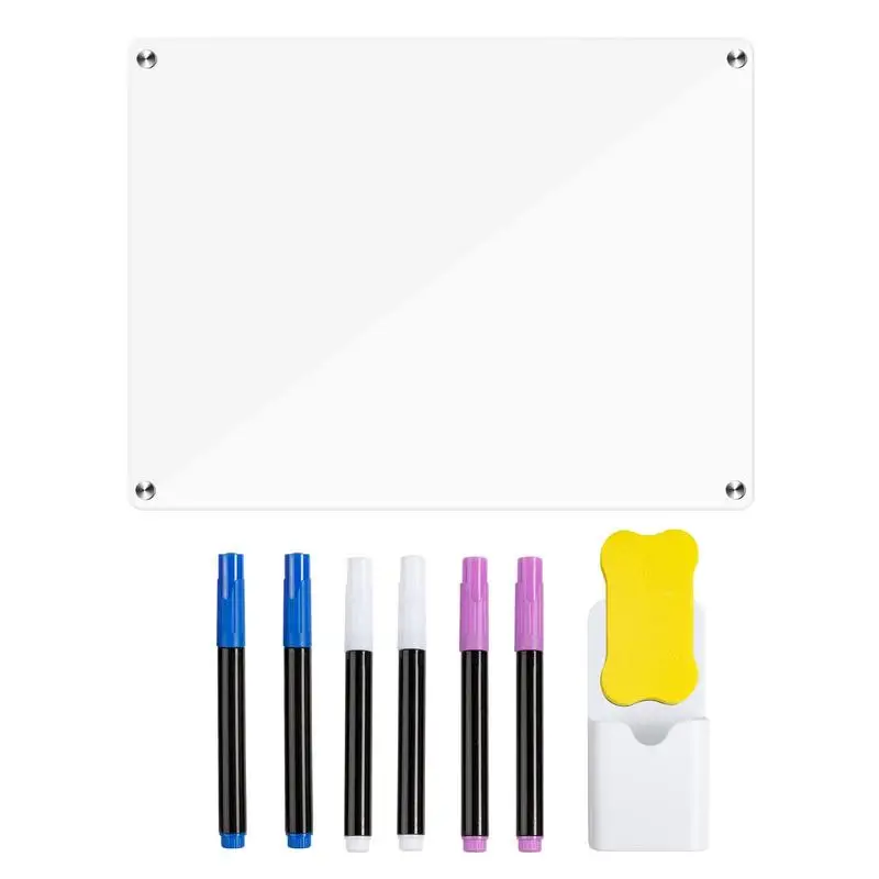 

Acrylic Weekly Planner Magnetic Clear Fridge Calendar With 6 Dry Erase Markers For Refrigerator Reusable Home School Office