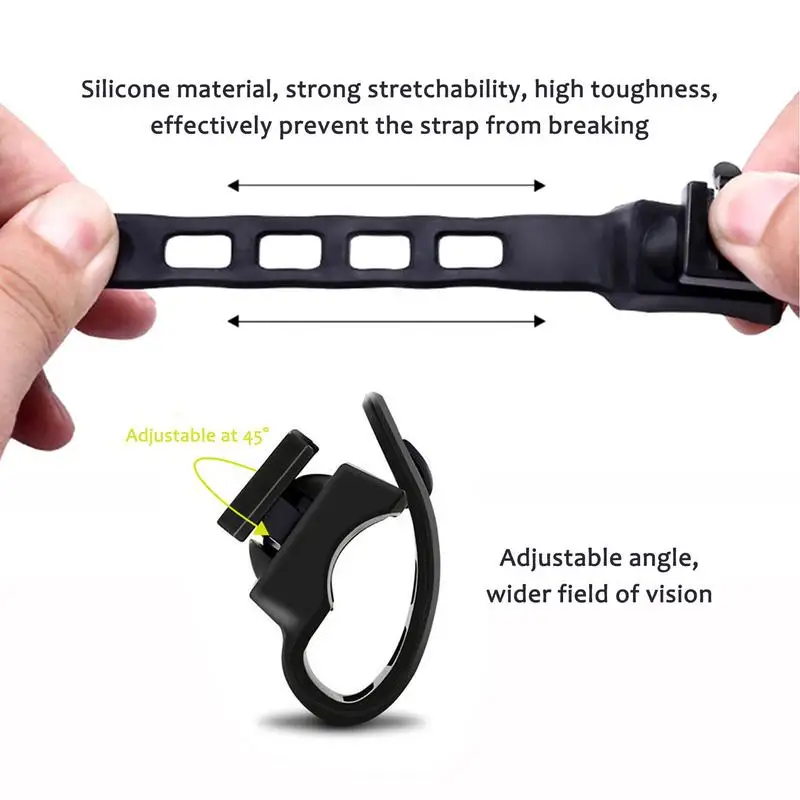 Cycling Taillight Bracket Strap Mounting Bracket Taillight Strap Silicone Light Mount Band Replacement Fixing Strap Light Straps