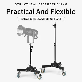 Selens Photography Professional Floor Light Stand With Wheel Photo Studio Kits Removable Folding Stand Photography Accessories