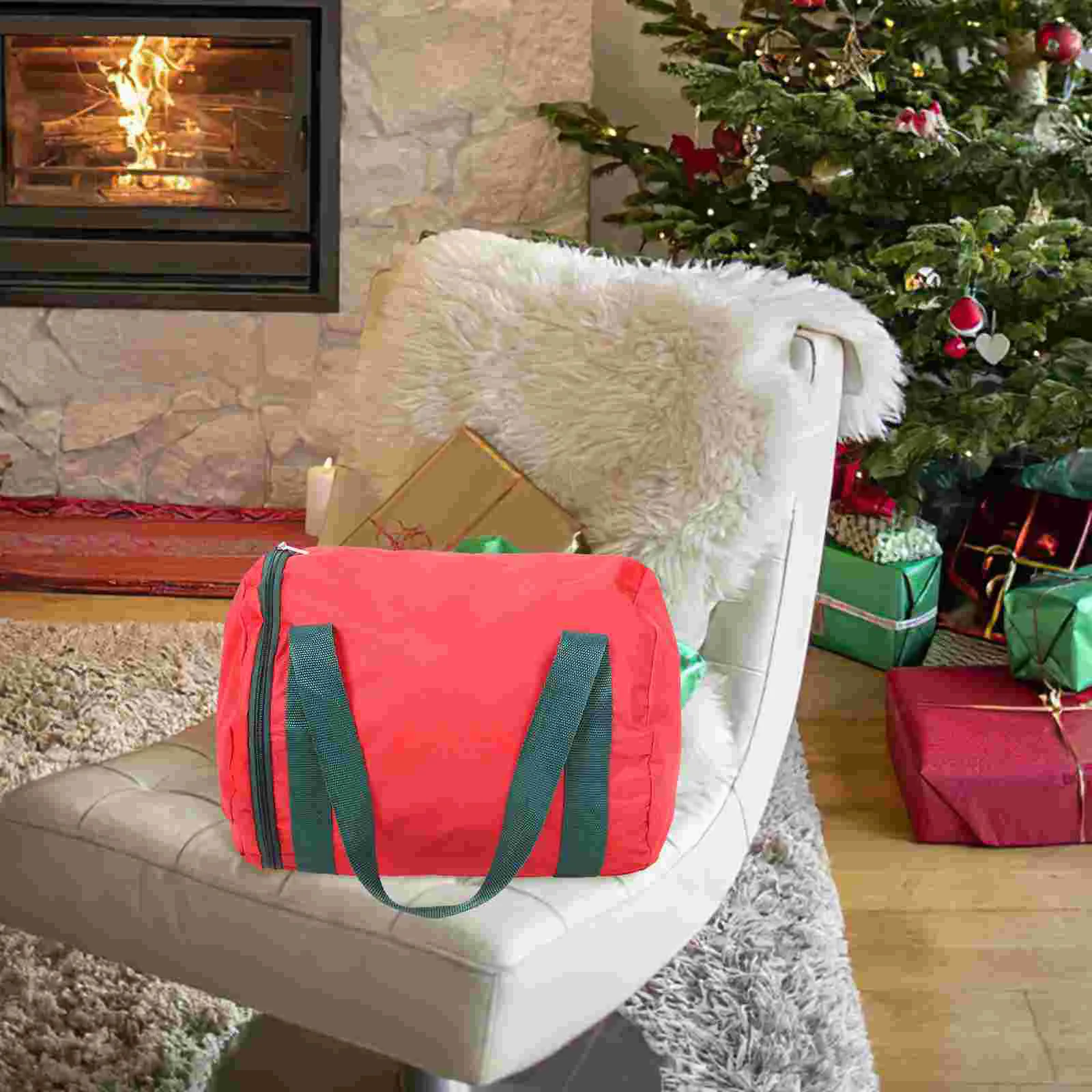 Christmas Light Storage Bag Holiday Lamp Carrier Oxford Fabric Lights Handbag Xmas Cloth 600d Tote