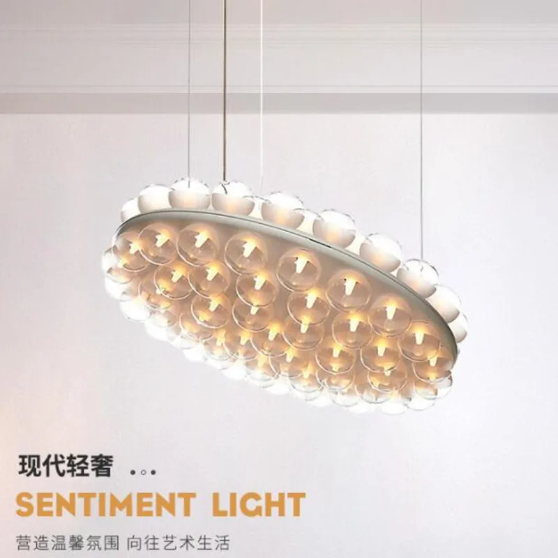 

Postmodern light luxury led living room dining room round chandelier Nordic minimalist bedroom hotel lobbycafe lighting lighting