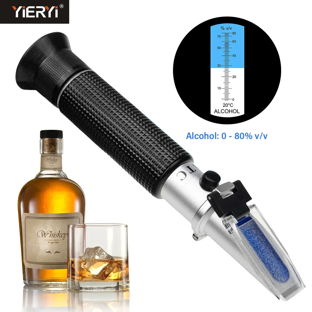 Alcohol Refractometer for Spirits Tester, Alcohol Meter, Handheld