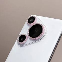 Huawei Pura Camera Lens Protector - Durable Aluminum Alloy & Tempered Glass Film Cover - Pura 70 (Pink)