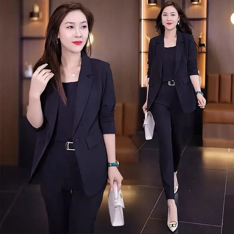 Women's Suit Set 2024 Spring and Autumn Fashionable New Professional Temperament Casual Goddess Two-piece Suit
