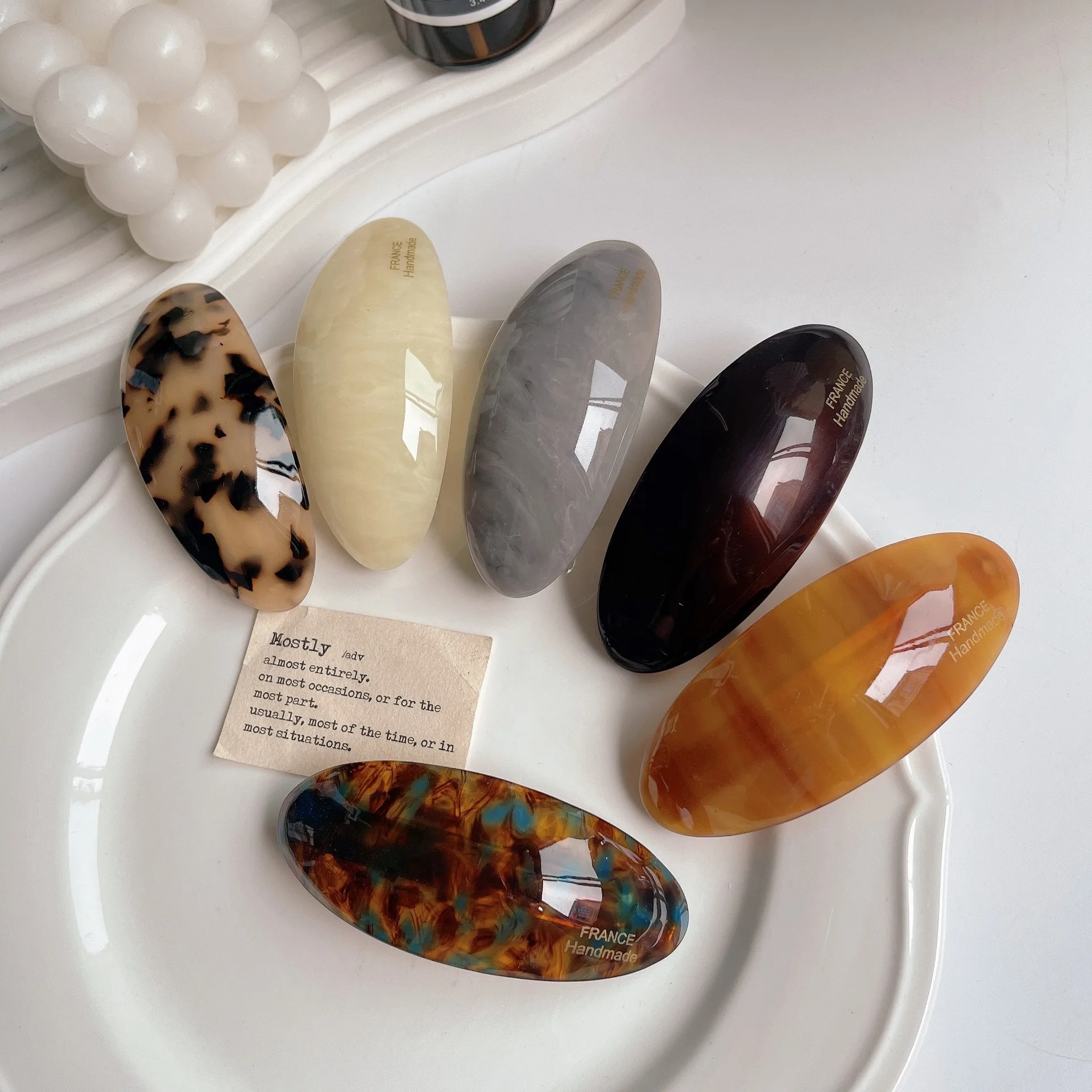 여성용 아세트산 헤어 클립, 스푼 클립, 스프링 클립, 상단 클립, 간단한 도매 헤드피스, 한국 헤어 액세서리 