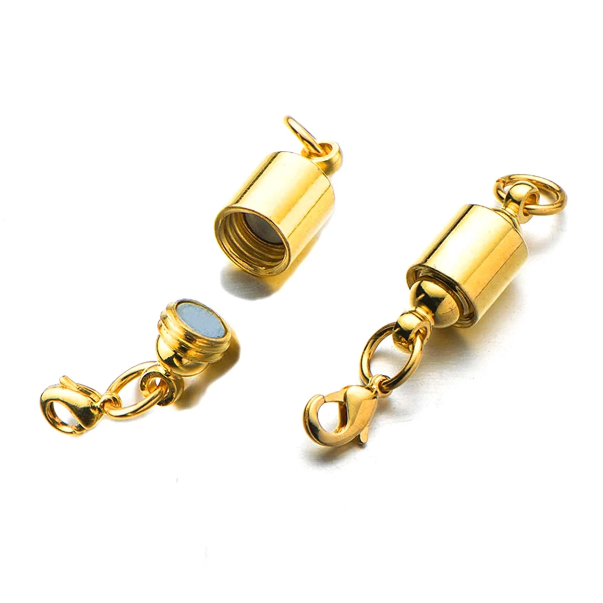 Metall-Schraubverschlüsse mit starkem Magnetverschluss und Karabinerverschluss für Schmuck, DIY-Armbänder, Halsketten, 30 mm – Detail 7