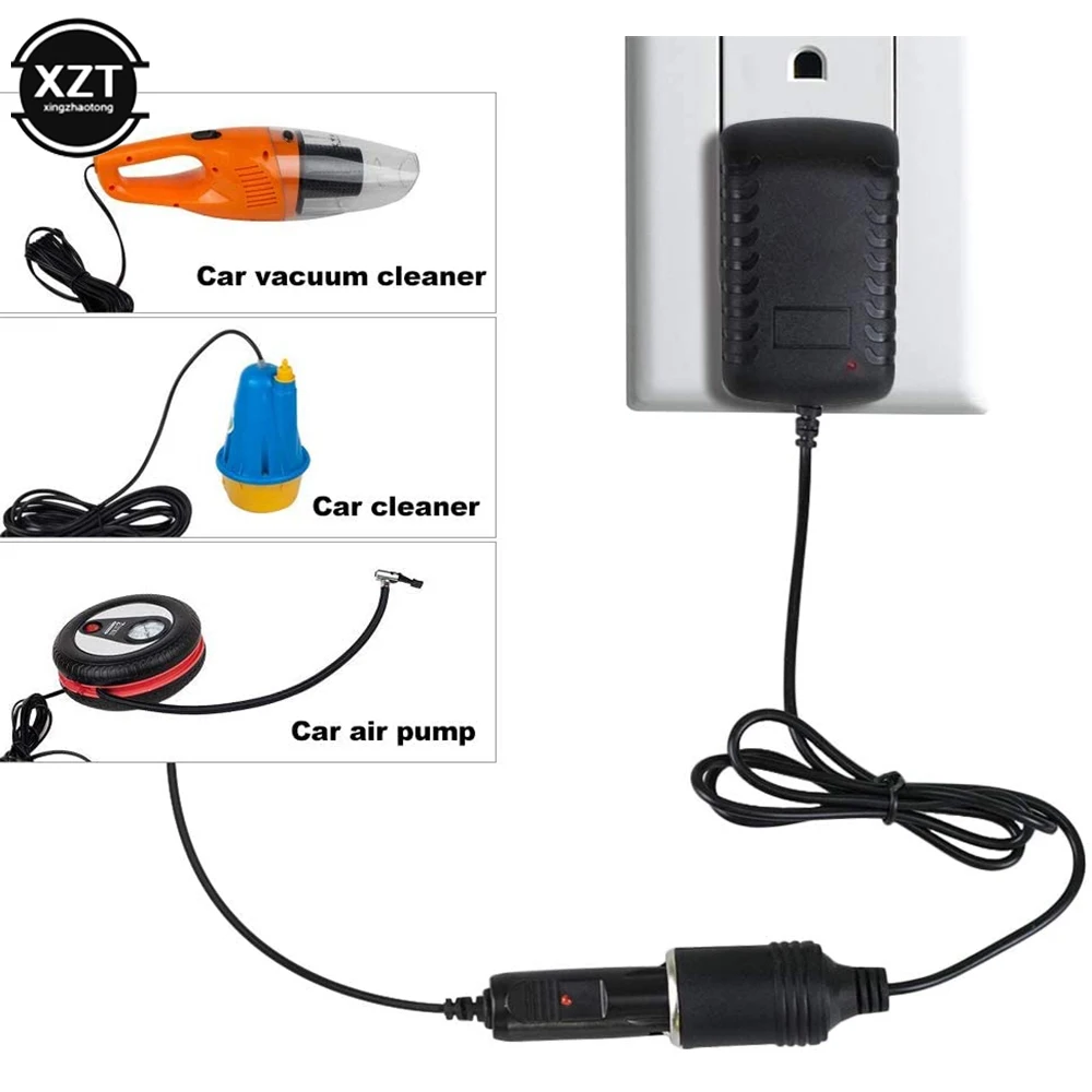 24W Car Cigarette Lighter Accessories 220V to 12V 2A Household Converter Cigarette Lighter Socket Adapter Car Charging Tester
