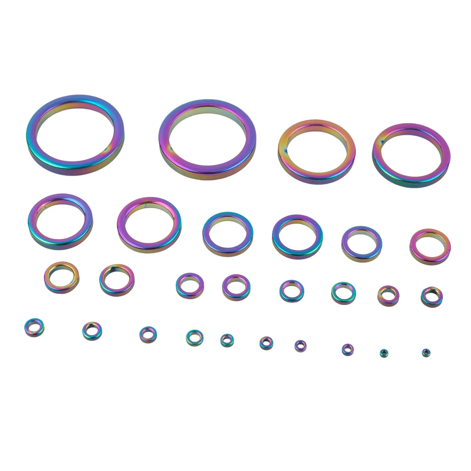 28pcs Ceramic Fishing Rod Wire Ring High Quaility O Ring Size 2#-30# Eye Ceramic Different Size Tip Repair Kit Fishing Tool