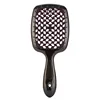 Fluffy Shape Mesh Comb Hairdressing  detangling hair brush Plastic Massage Dry And Wet Hollow Comb Salon DIY Hairdressing Tool 6