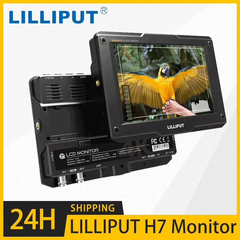 

Lilliput H7 7 Inch 1800Nit Ultra Bright Sunlight Visible 4K HD HDR 3D-LUT Camera Field Monitor for Outdoor Video New