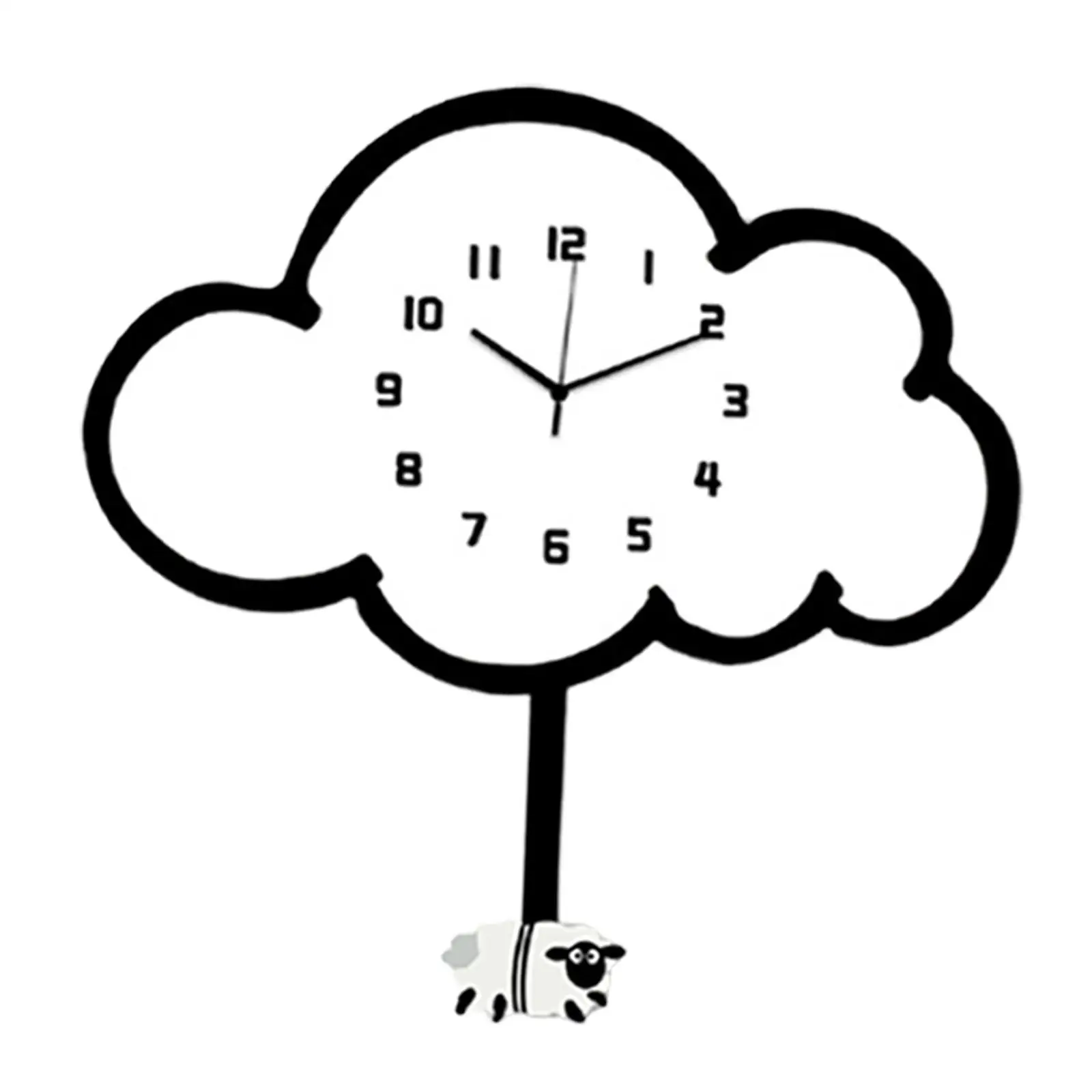 Cloud Wall Hanging Clock Wall Ornament for Dining Room Indoor Living Room