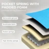 Dowinx Gaming Chair Breathable Fabric Computer Chair with Pocket Spring Cushion, Office Chair with Gel Pad and Storage Bag 3