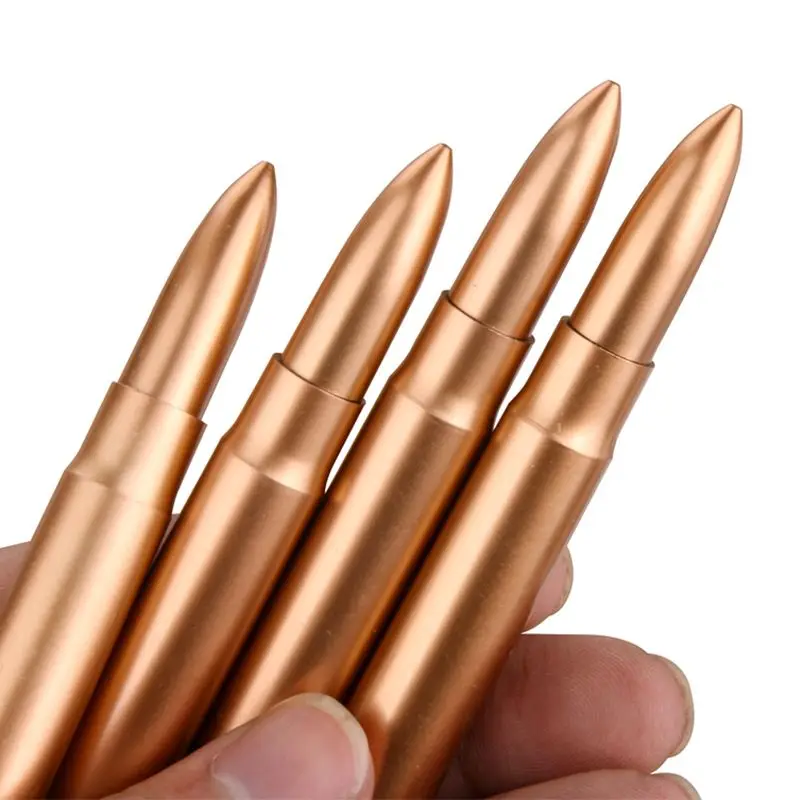 Outdoor Portable Plastic Bullet 총알 Shape Ballpoint Pen Unique Mini Signature Writing Pens Students Stationery Office Supplies